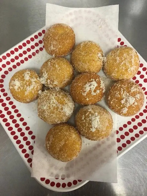 Fried sweet donut from Wings Go & Hibachi, an American and Asian restaurant in Newport News